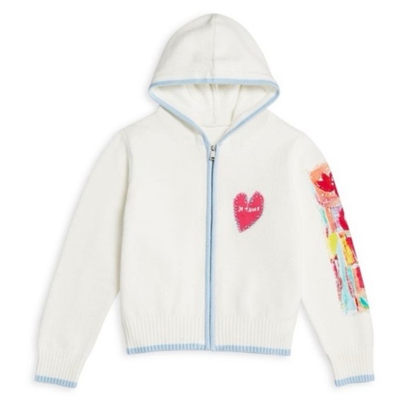 AQUA x Kerri Rosenthal Love Graphic Zip Up Hoodie sm - Picture 2 of 16
